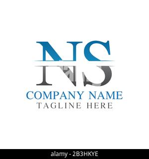 Initial Monogram Letter NS Logo Design Vector Template. NS Letter Logo Design Stock Vector