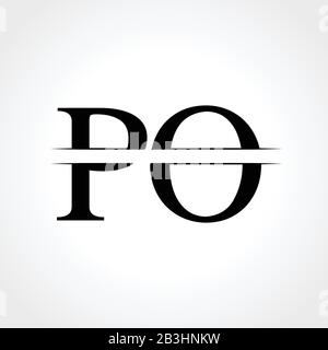 Initial Monogram Letter PO Logo Design Vector Template. Abstract PO Letter Logo Design Stock Vector