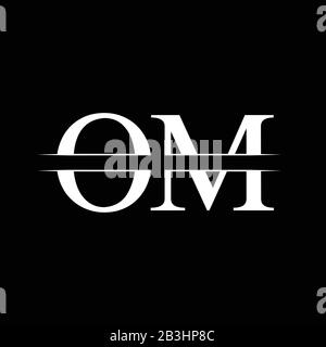 MCM abstract technology logo design on Black background. MCM