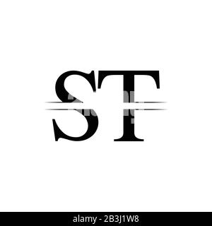 Initial Letter ST Logo Design Vector Template. ST Letter Logo Design Stock Vector