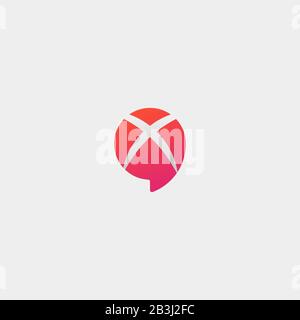 Letter X Chat Logo Design Template Vector Stock Vector