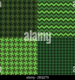 Seamless fashion pattern in green Stock Vector