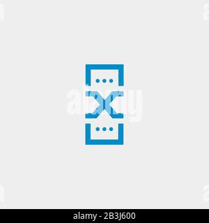Letter X Chat Logo Design Template Vector Stock Vector