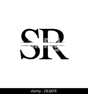 Initial Letter SR Logo Design Vector Template. SR Letter Logo Design Stock Vector