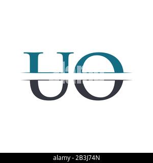 Initial Letter UO Logo Design Vector Template. UO Letter Logo Design Stock Vector