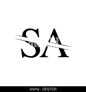 Initial Letter SA Logo Design Vector Template. SA Letter Logo Design Stock Vector