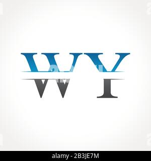 Initial WY Letter Linked Logo. Creative Letter WY Logo Design Vector Template Stock Vector