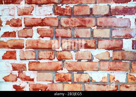 Old red brick wall background Stock Photo