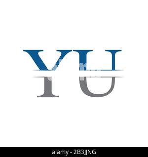 Initial YU Logo Design Vector Template. Creative Letter YU Business Logo Vector Illustration Stock Vector