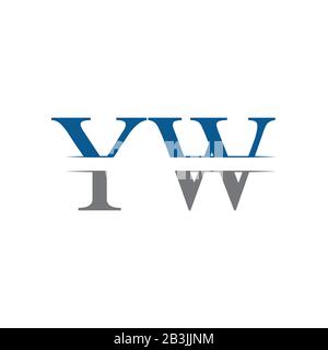 Initial YW Logo Design Vector Template. Creative Letter YW Business Logo Vector Illustration Stock Vector