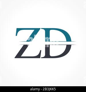 ZD Creative Modern Logo Design Vetor with Orange and Black Colors ...