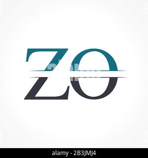 Initial ZO Logo Design Vector Template. Creative Letter ZO Business Logo Vector Illustration Stock Vector