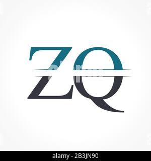 Initial ZQ Logo Design Vector Template. Creative Letter ZQ Business Logo Vector Illustration Stock Vector
