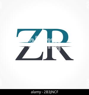 Initial ZR Logo Design Vector Template. Creative Letter ZR Business Logo Vector Illustration Stock Vector