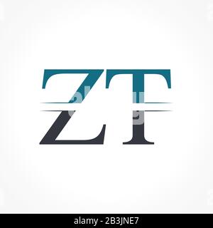 Initial ZT Logo Design Vector Template. Creative Letter ZT Business Logo Vector Illustration Stock Vector