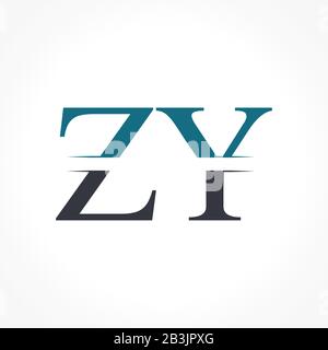 Initial ZY Logo Design Vector Template. Creative Letter ZY Business Logo Vector Illustration Stock Vector