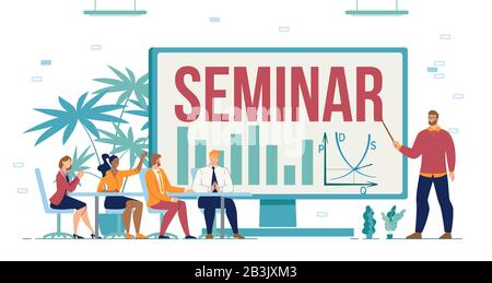 Business Seminar Training Course for Entrepreneur Stock Vector