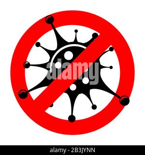 Stop 2019-nCoV Coronavirus Sign Stock Vector