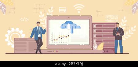 Business Partner and Saas Platform Flexibility Stock Vector