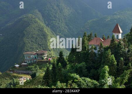 Hotel Berge, Sa Pa, Vietnam Stock Photo