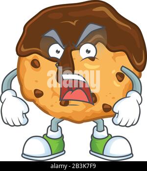Angry chocolate biscuit mascot cartoon Stock Vector Image & Art - Alamy