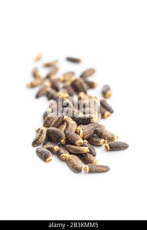Milk thistle seeds isolated on white background. Stock Photo