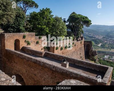 Italy, Umbria, Orvieto, Albornoz fortress, now public garden Stock Photo