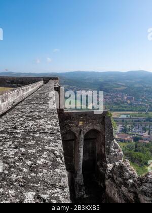 Italy, Umbria, Orvieto, Albornoz fortress, now public garden Stock Photo