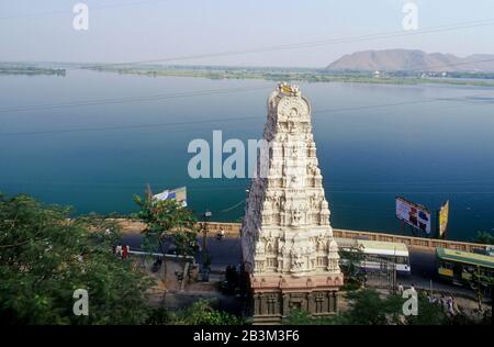 krishna river, Vijaywada, prakasham barrage, andhra pradesh, India, Asia, Asia Stock Photo