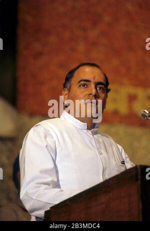 Rajiv Gandhi , Indian politician and former Prime Minister of India , India , Asia Stock Photo