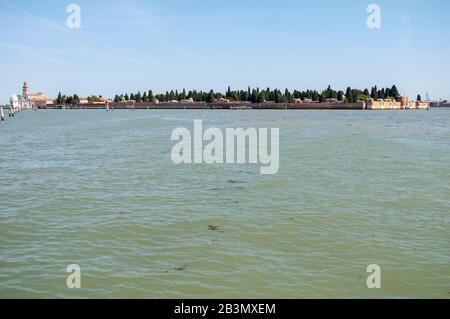 San Michele Cemetery Island - Venice, Italy Stock Photo