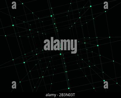 Trendy line art advertising with abstract lines on dark background for decoration design. Graphic design geometric shape. Graphic abstract background. Stock Photo