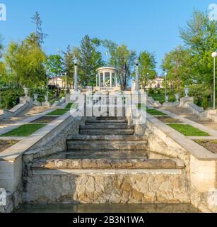 CHISINAU, MOLDOVA - March 25, 2019: View of the Scara Cascadelor landmark in Valea Morilor Park one of the most popular parks in Chisinau, Republic of Stock Photo