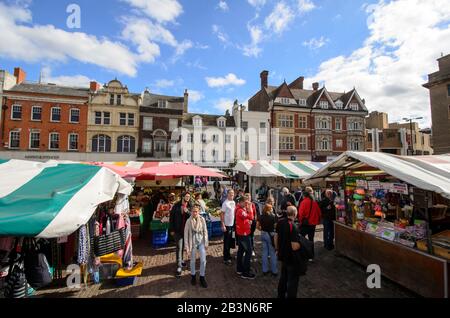 Cambridge Market Square - England Stock Photo