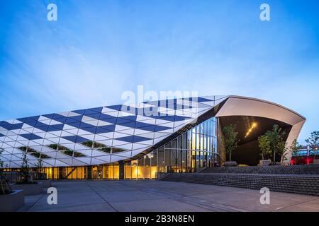 Musashino Forest Sport Plaza, designed by architectural firm Nihon Sekkei, Chofu, Tokyo, Japan, Asia Stock Photo