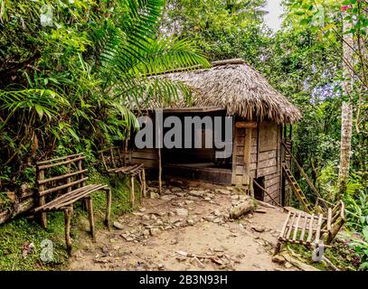 Casa de Fidel (Fidel Castro's House), Comandancia de la Plata, Sierra Maestra, Granma Province, Cuba, West Indies, Caribbean, Central America Stock Photo