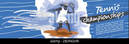 Vector tennis character design with country flag concept. Stock Vector