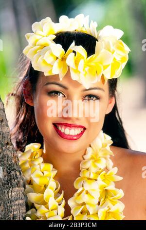 Maedchen von der Insel Oahu - Hawaii, Girl from Hawaii, Stock Photo