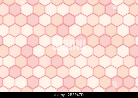 Abstract minimal hexagonal pattern design of pastel tone background. Decorate for ad, poster, artwork, template design, print. illustration vector Stock Vector