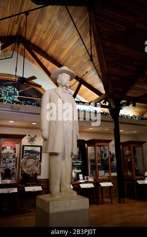 Jack Daniel's statue inside of the visitor center of Jack Daniel's Distillery.Lynchburg.Tennessee.USA Stock Photo