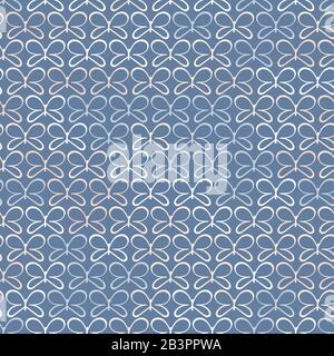 simple butterflies outlines seamless vector pattern Stock Vector