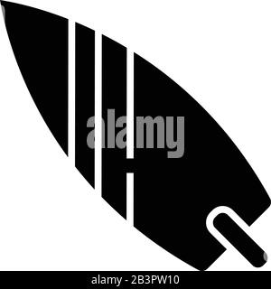 Serfing black icon, concept illustration, vector flat symbol, glyph sign. Stock Vector