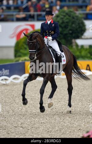 Emma Hindle (GBR) riding Lancet - World Equestrian Games, Aachen, - August 25, 2006, Grand Prix Special Stock Photo