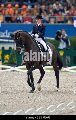 Emma Hindle (GBR) riding Lancet - World Equestrian Games, Aachen, - August 25, 2006, Grand Prix Special Stock Photo