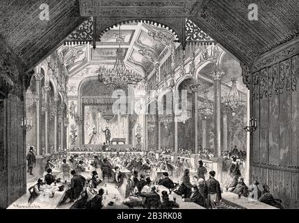 Interior view of the Old Summer Palace, Haidian District, Beijing, China, 1860 Stock Photo