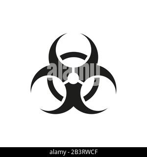 Toxic danger symbols, vector illustrations isolated on white background Stock Vector