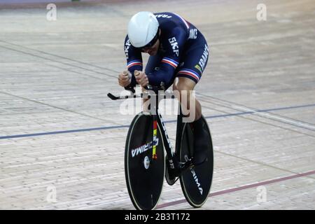 Michael D Almeida of France Men s 1Km Time Trial Podium during