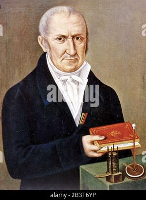 ALESSANDRO VOLTA (1745-1827) Italian physicist, chemist and pioneer of electricity Stock Photo
