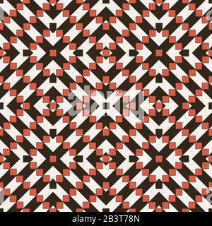 Vector seamless pattern. Modern stylish texture in the form of rhombus tiles. Regularly repeating geometric shapes, squares. Vector element of graphic Stock Vector