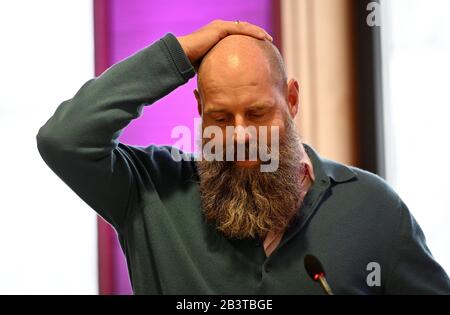 Berlin, Germany. 05th Mar, 2020. The publisher of the Berlin publishing house, Holger Friedrich, speaks at the Media Days Central Germany. The event will precede the main congress in Leipzig in May. Credit: Frank May/dpa - Zentralbild/dpa/Alamy Live News Stock Photo